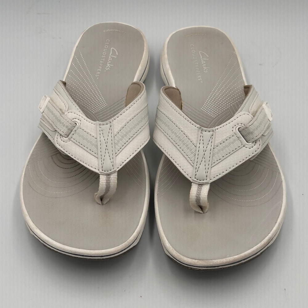 Clarks Cloudsteppers Thong Flip Flop Sandals Womens 7M Beach Athleisure - Picture 2 of 7